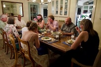The dining room was perfect for our chef to serve our family dinner to 9 people!