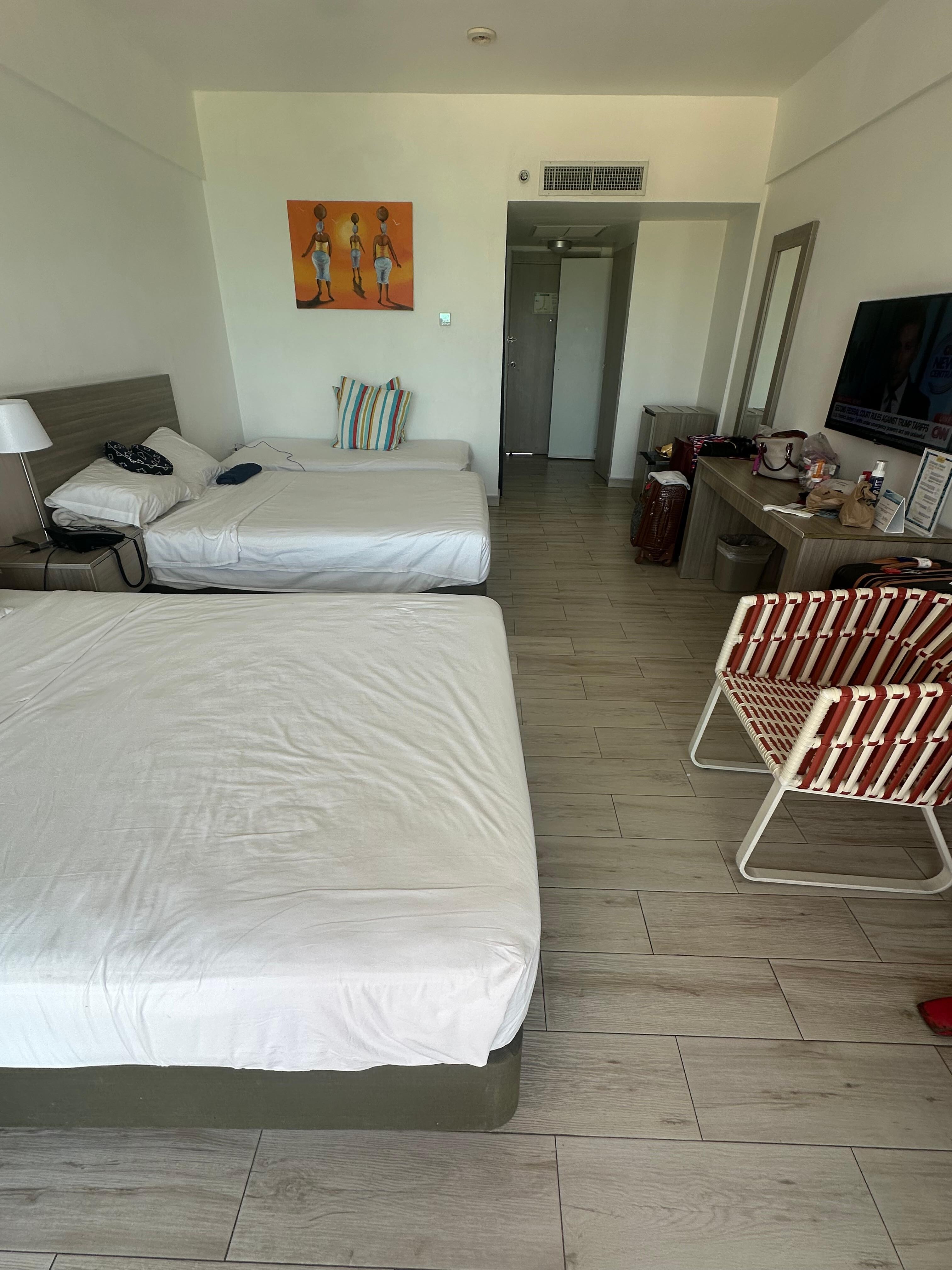 Clean room on walking in 