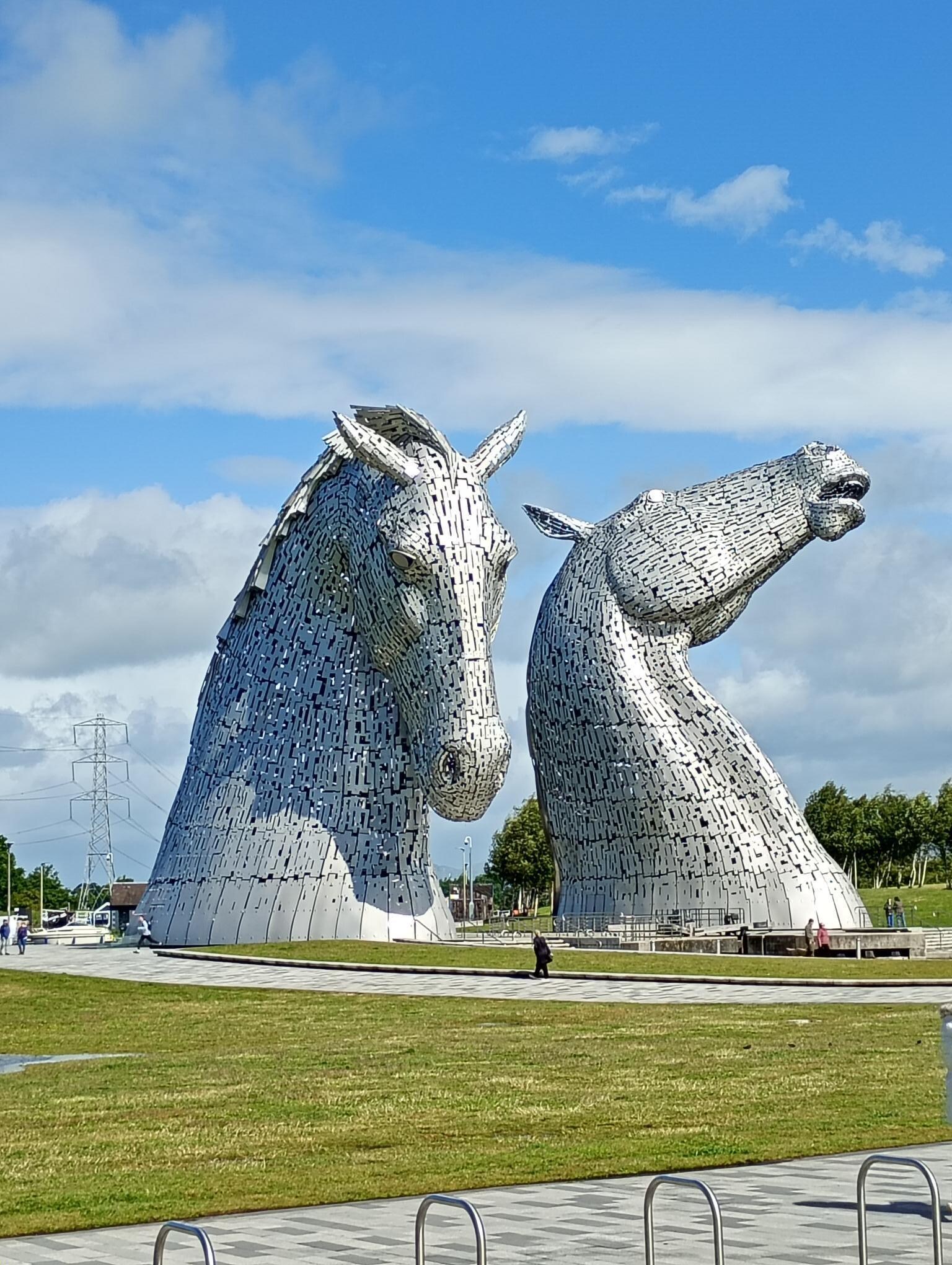 The beautiful 100ft Kelpies just a stone's throw away.