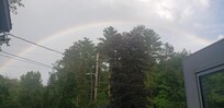 Beautiful rainbow out the front door!