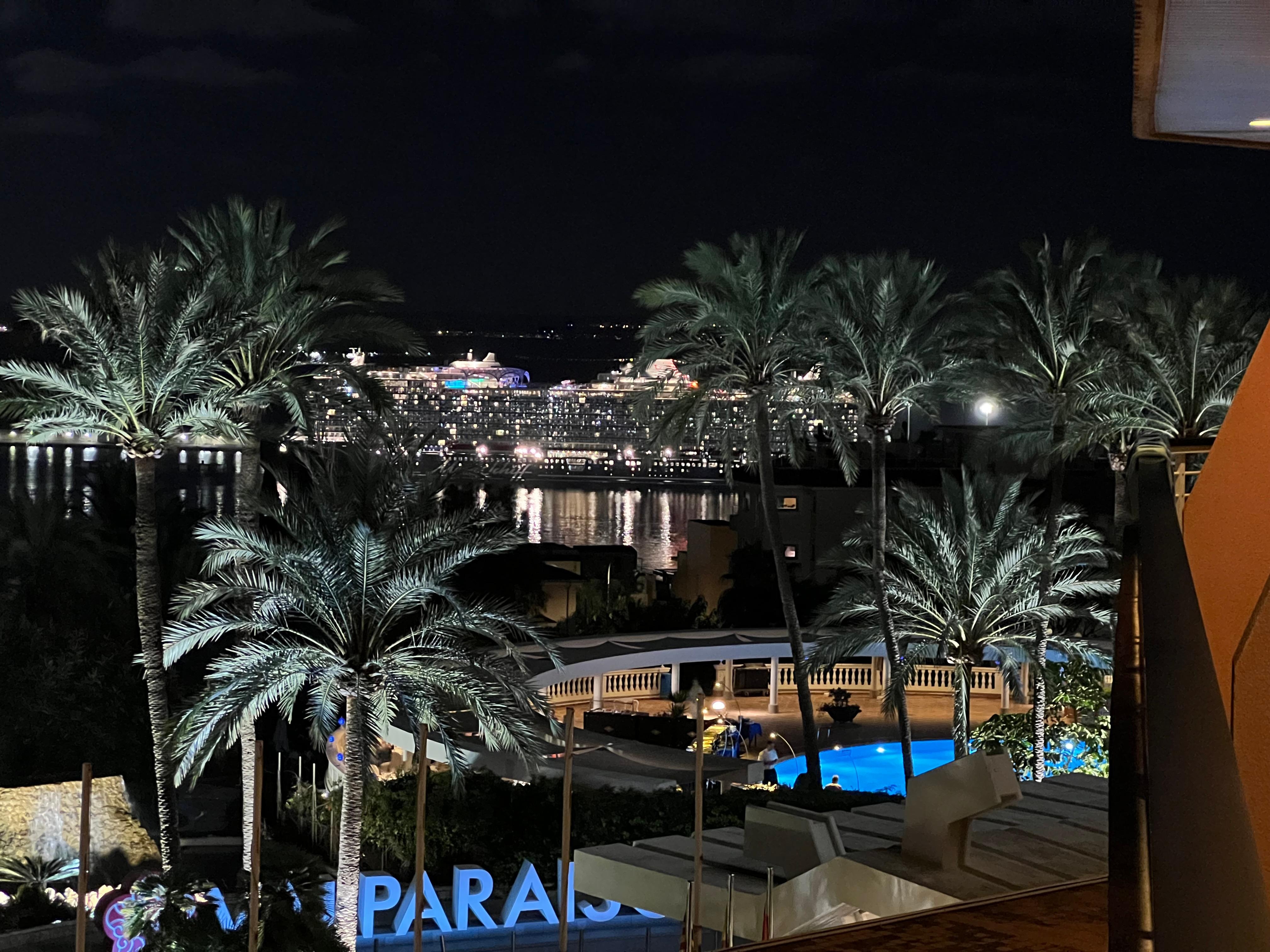 Utsikt över Palma från hotellbalkongen 