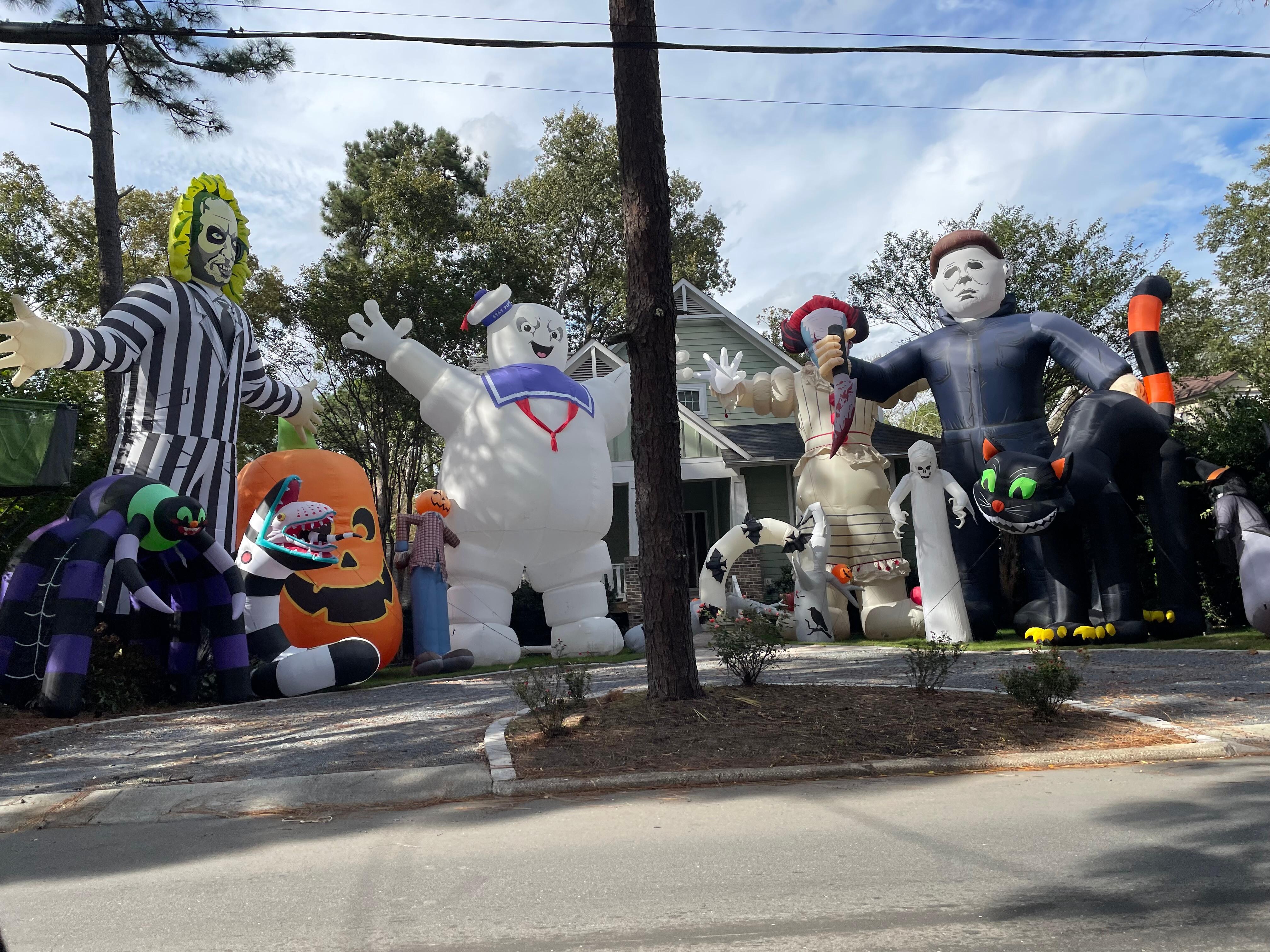Local Holiday decorations exhibit small town community values