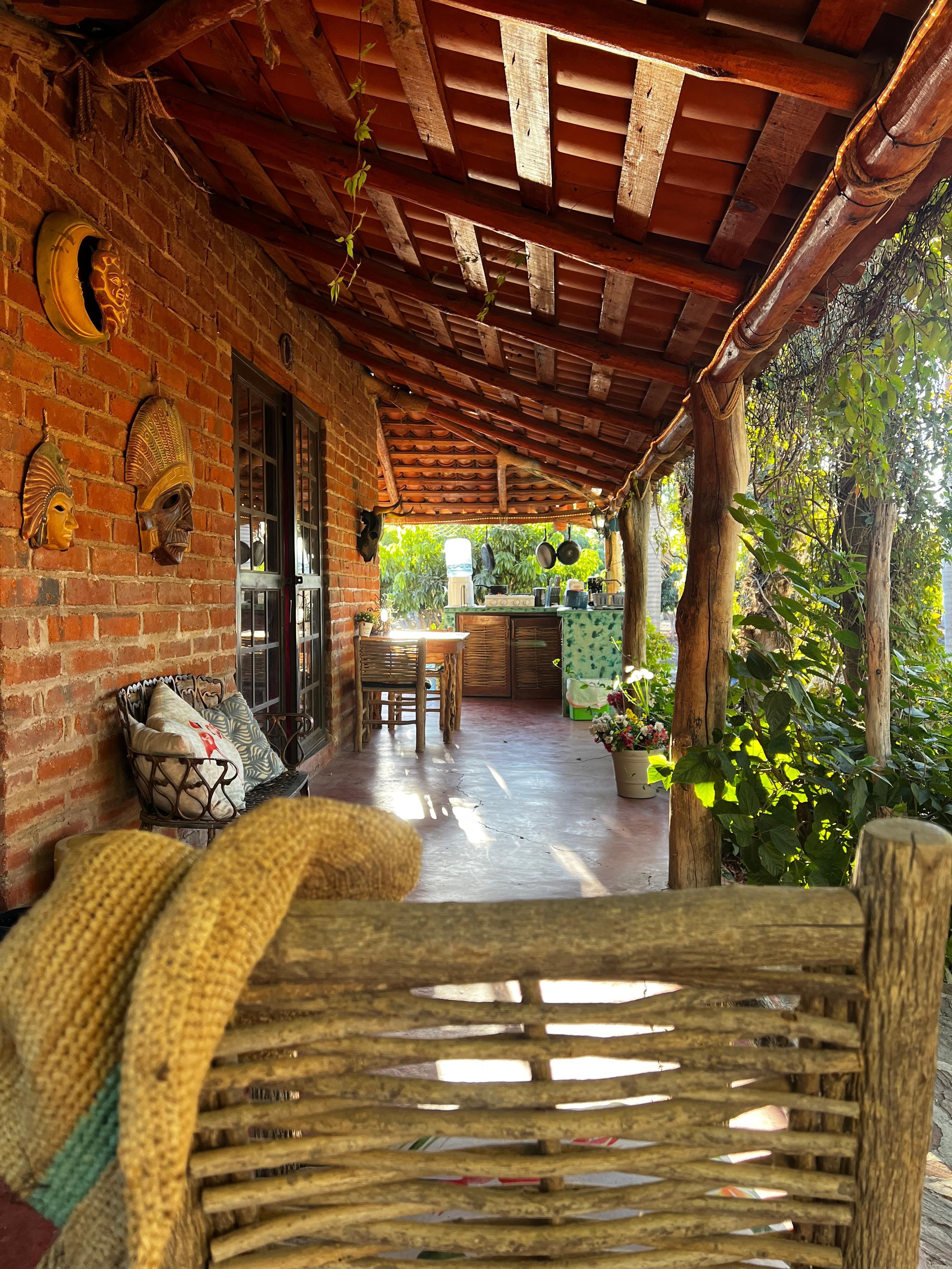 Outdoor wrap around patio with outdoor kitchen. 