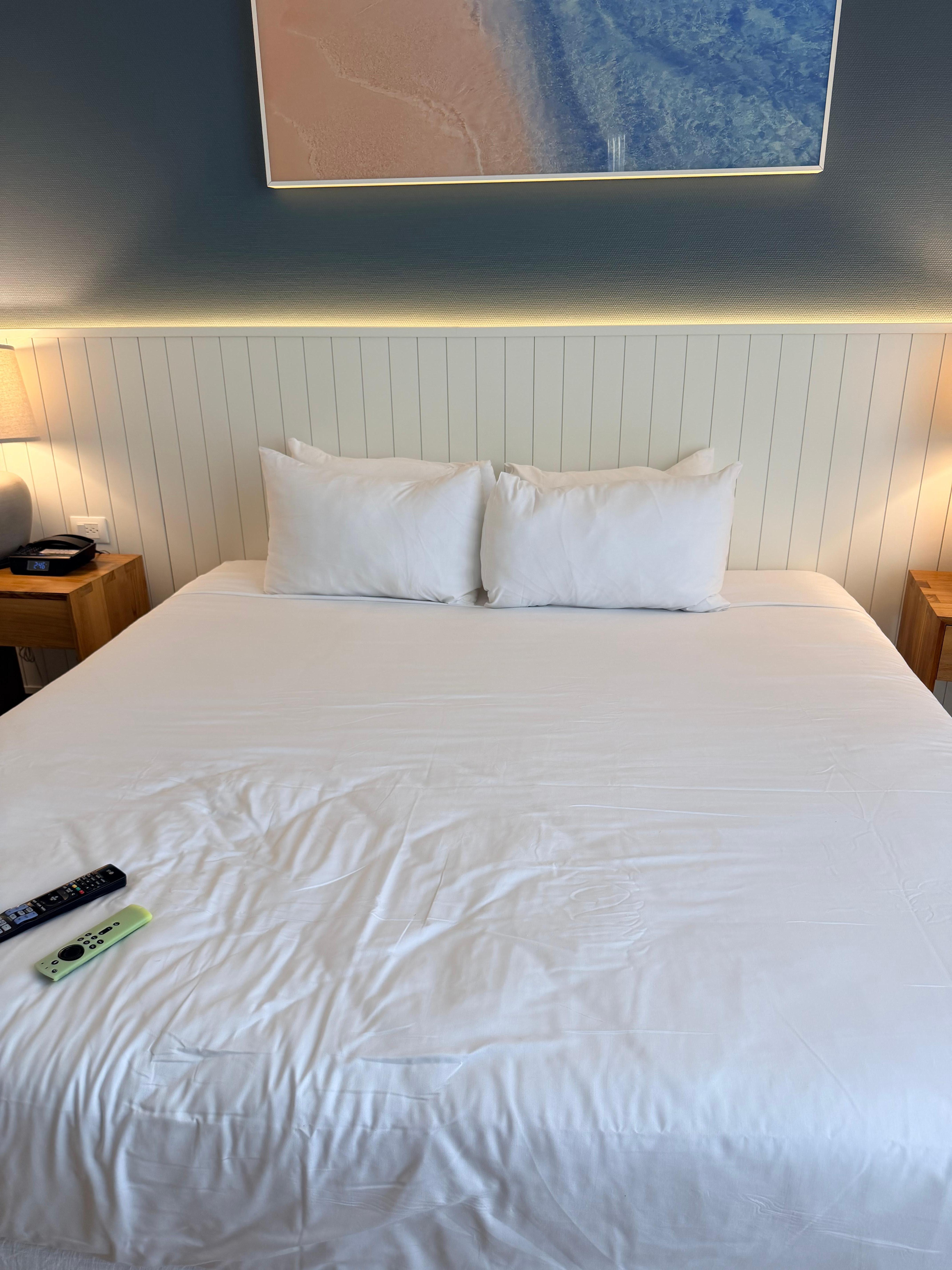 Spacious and comfortable king sized bed 