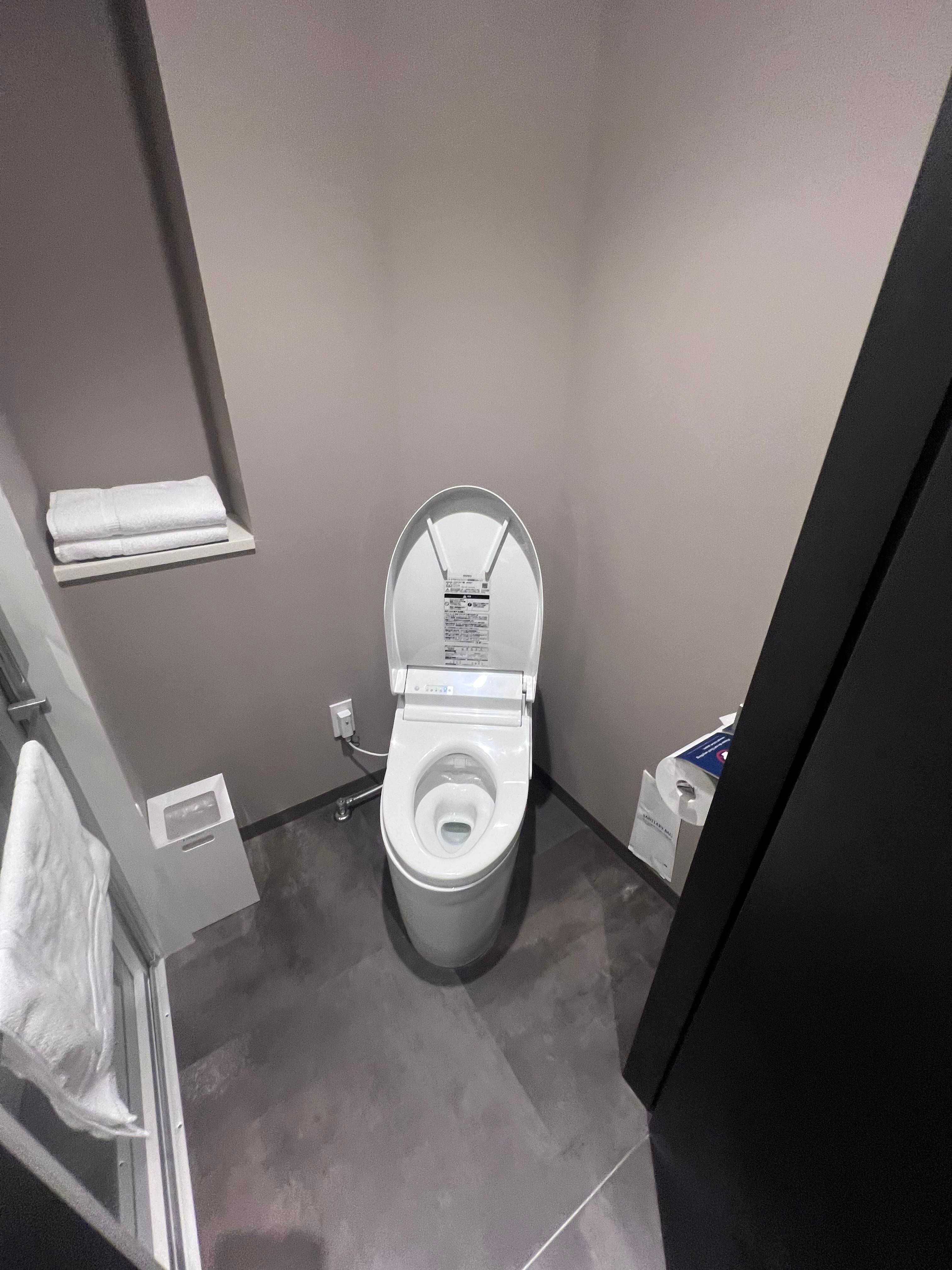 Small toilet but nice shower and bath