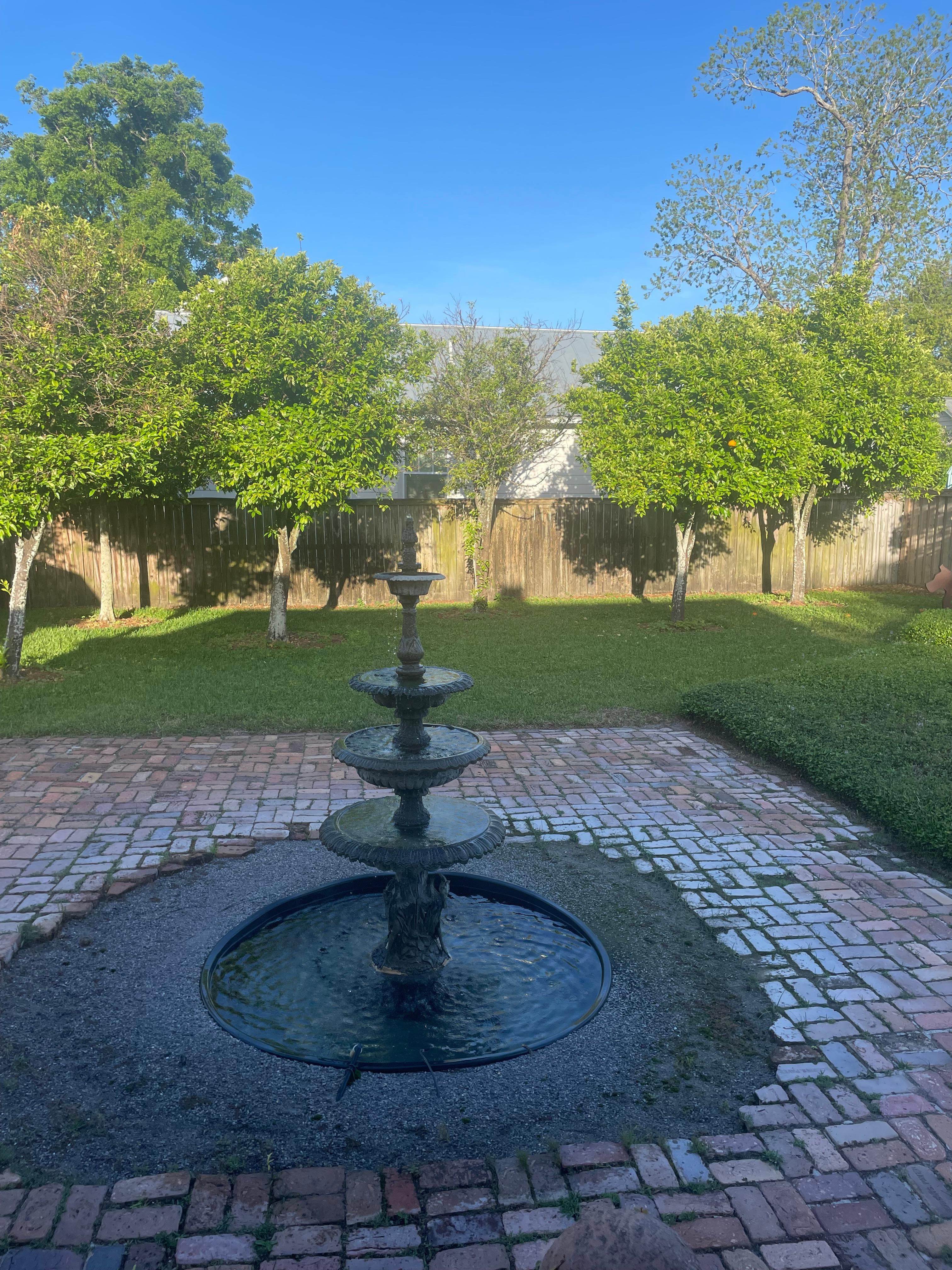 Fountain at the cottage!