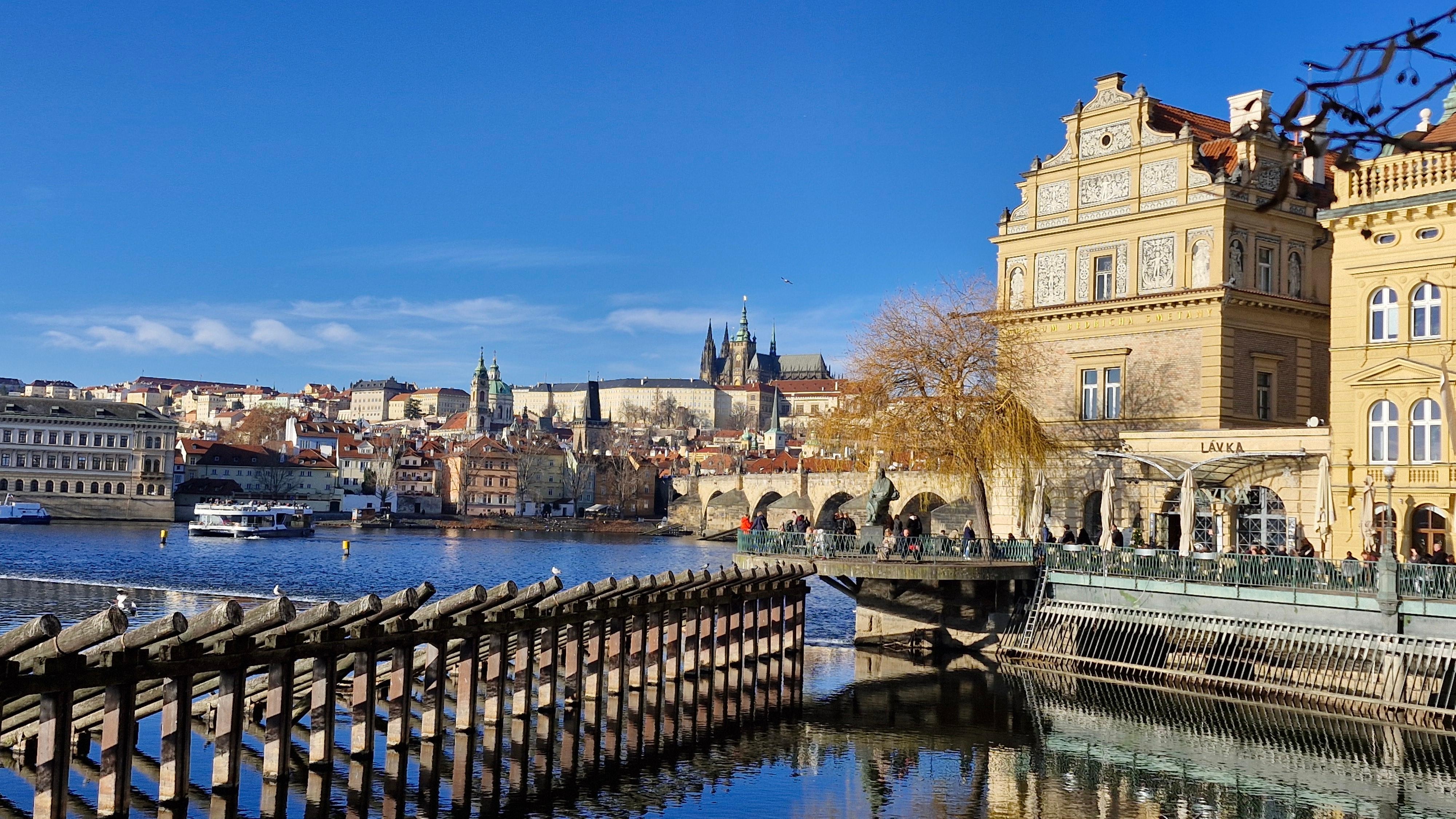 View of Charles Bridge just outside the hotel