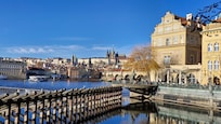 View of Charles Bridge just outside the hotel
