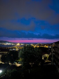 Vue du balcon le soir