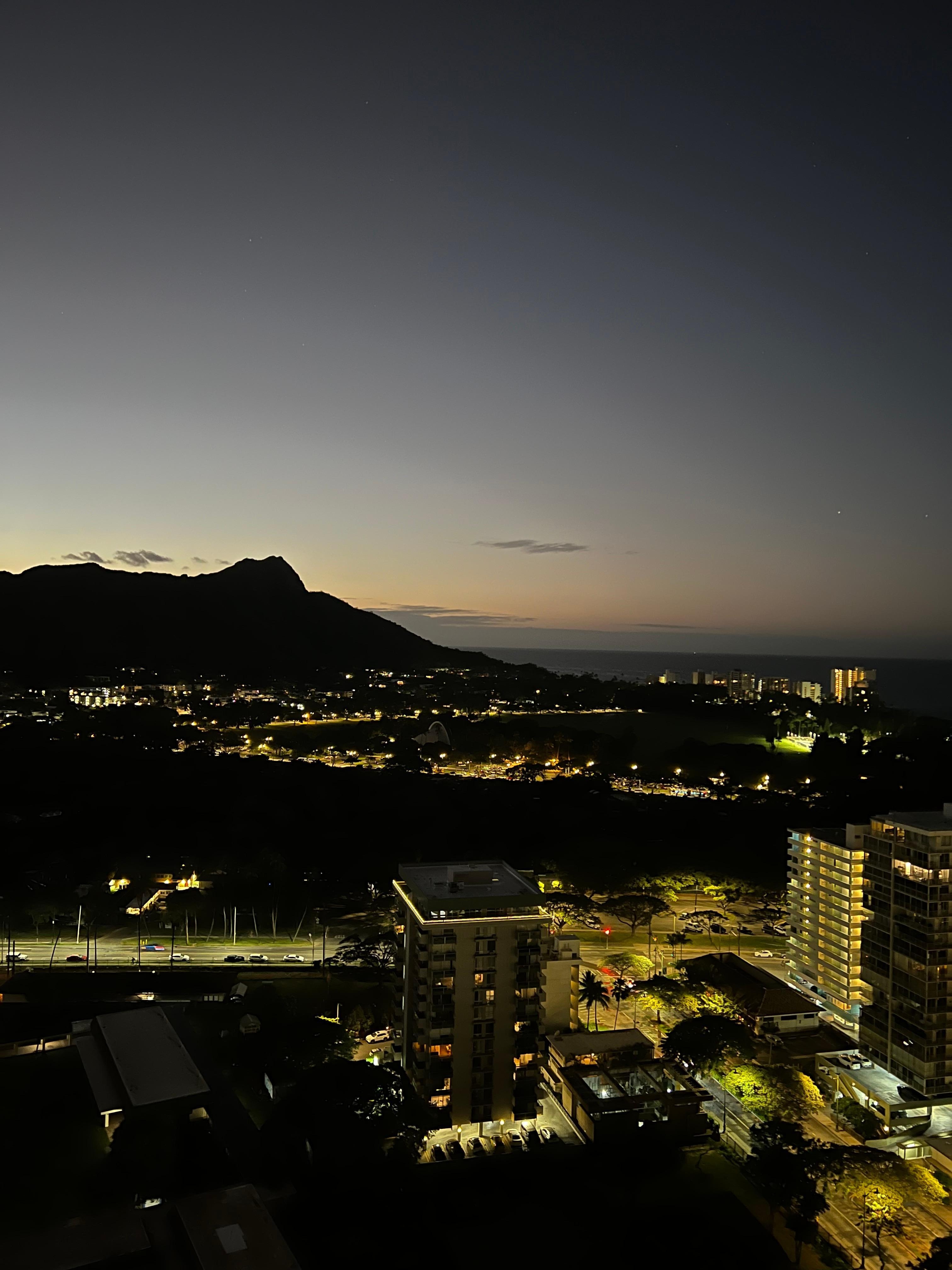 View of diamond head from the lanai 