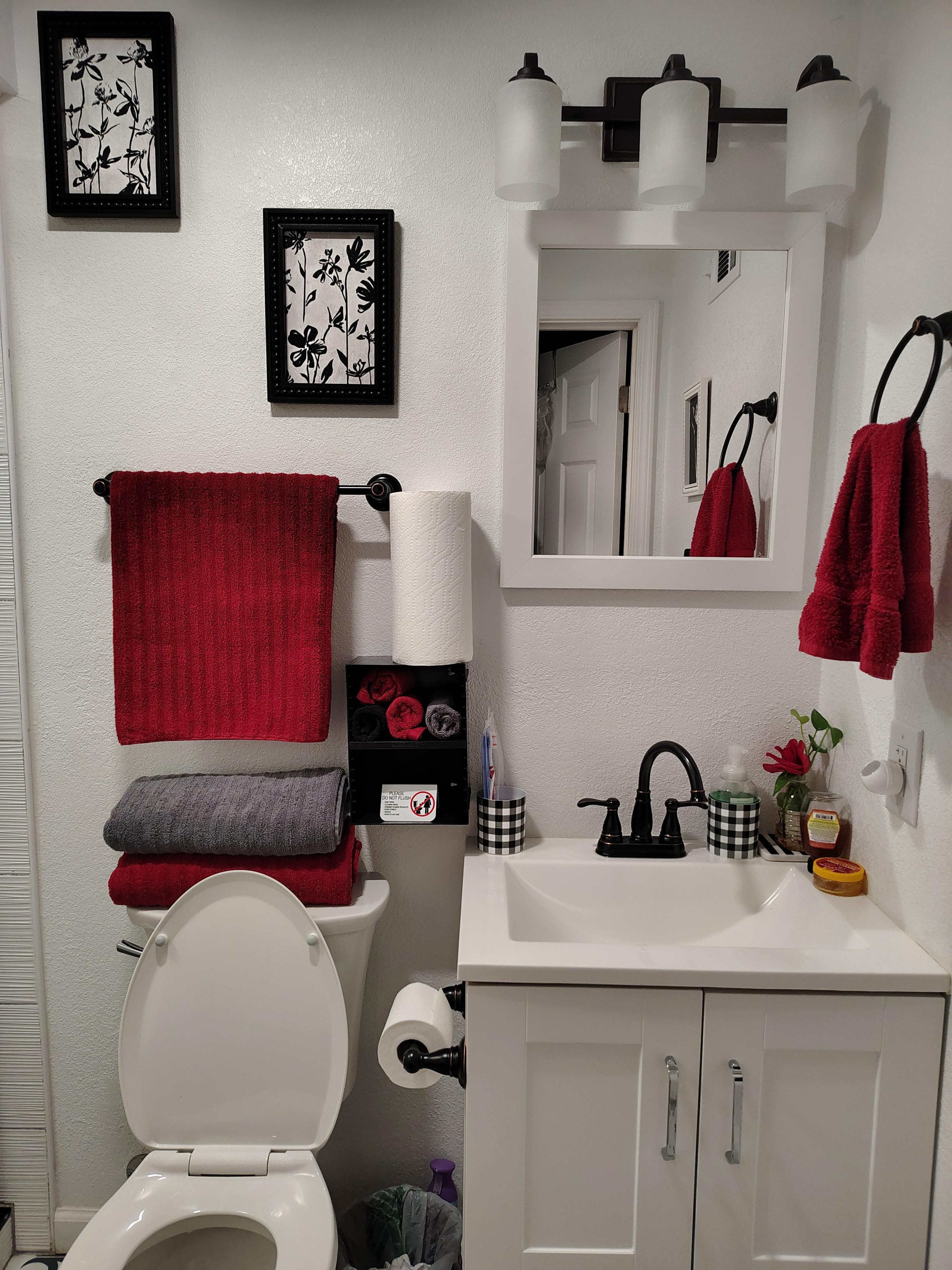 The bathroom was VERY COMFORTABLE.