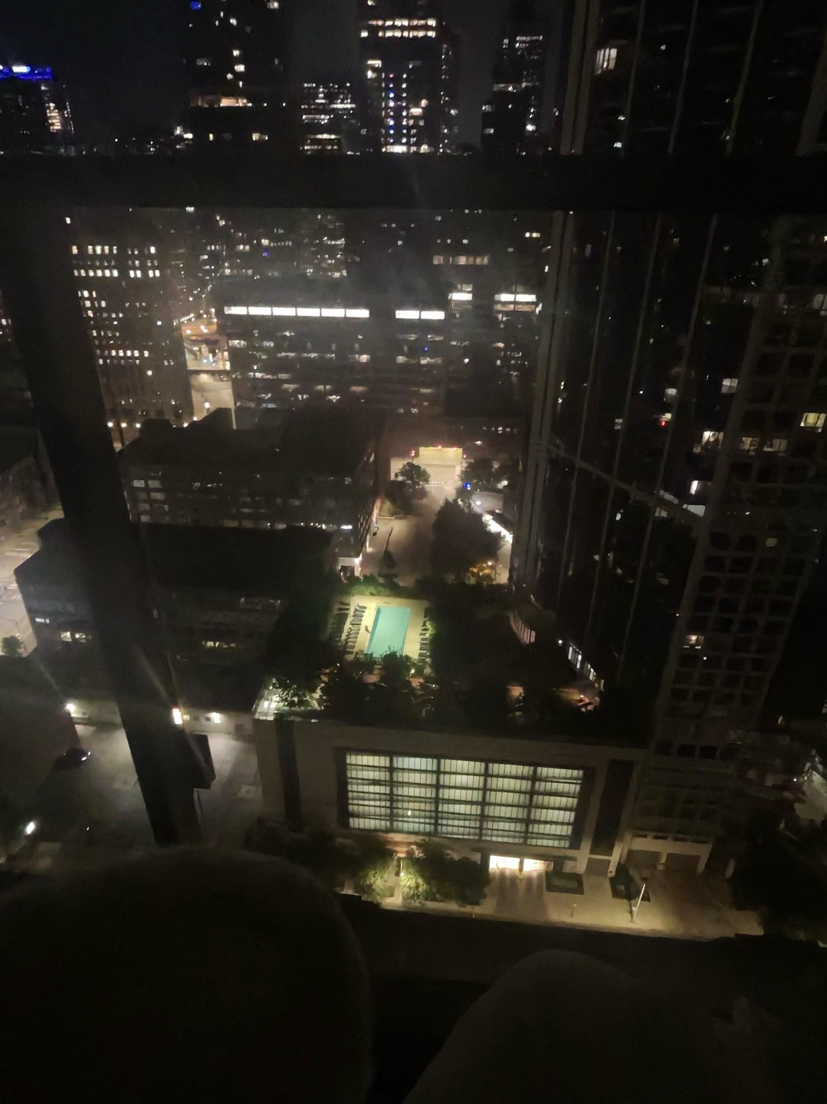 View at night from our unit