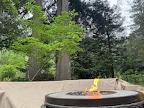 One of the outdoor fire pits.