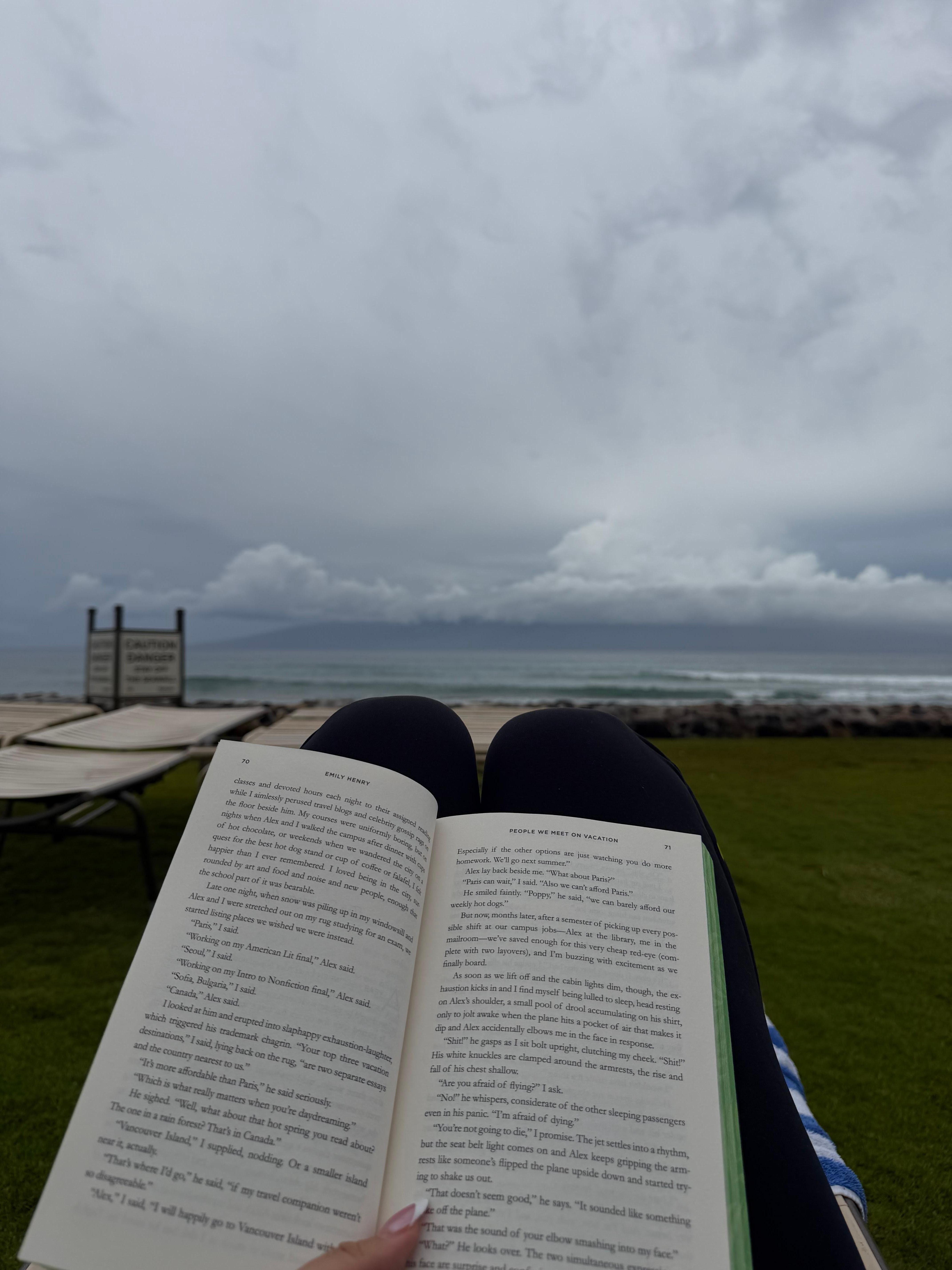 Reading by the beach 