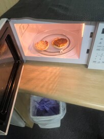 Food in microwave on arrival along with full bin bellow. It just got worse from there. Asking for dishes the next day was hard work. We stayed 4 days and there was a few of us.