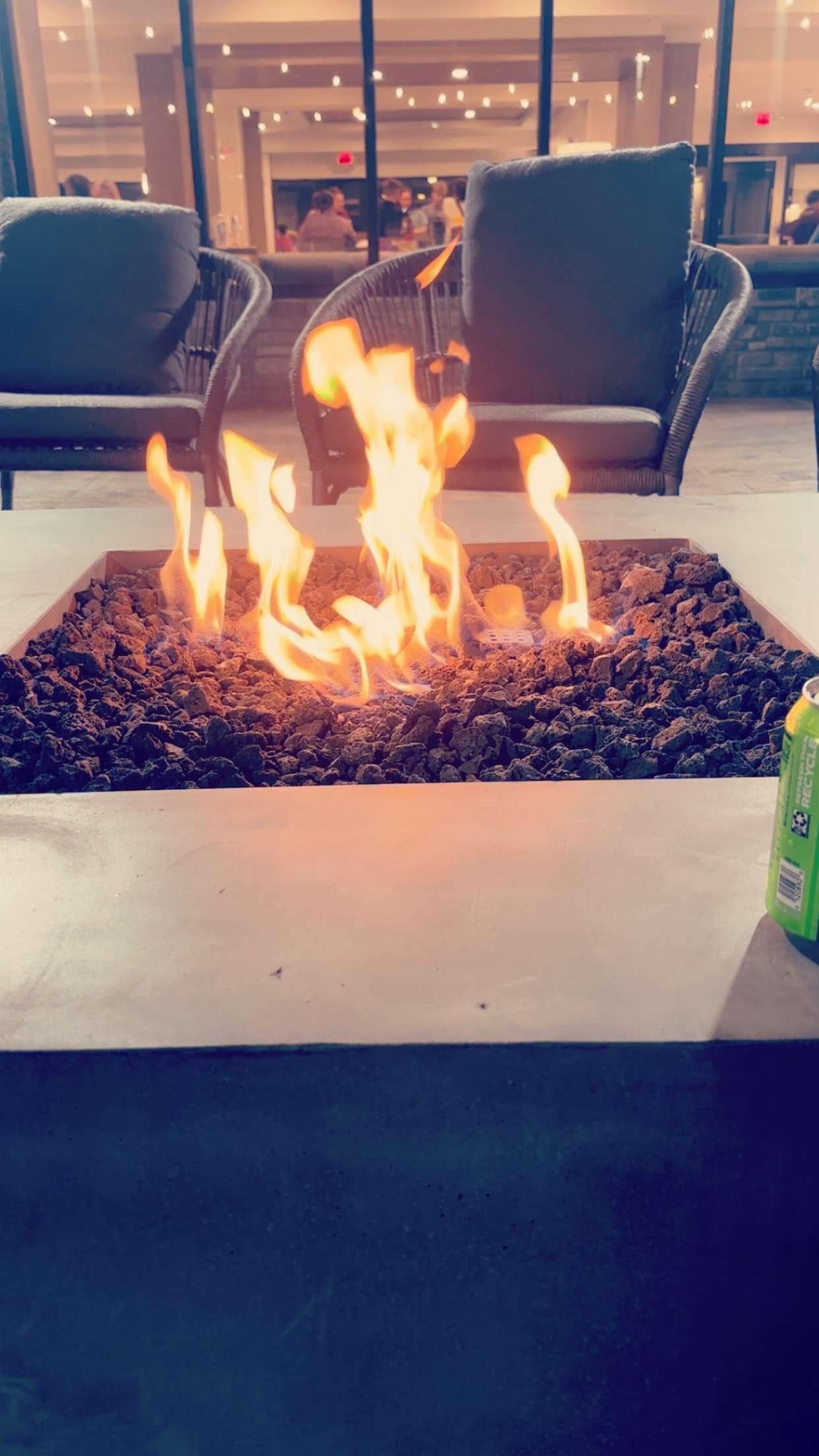 Fireplace outside was nice 