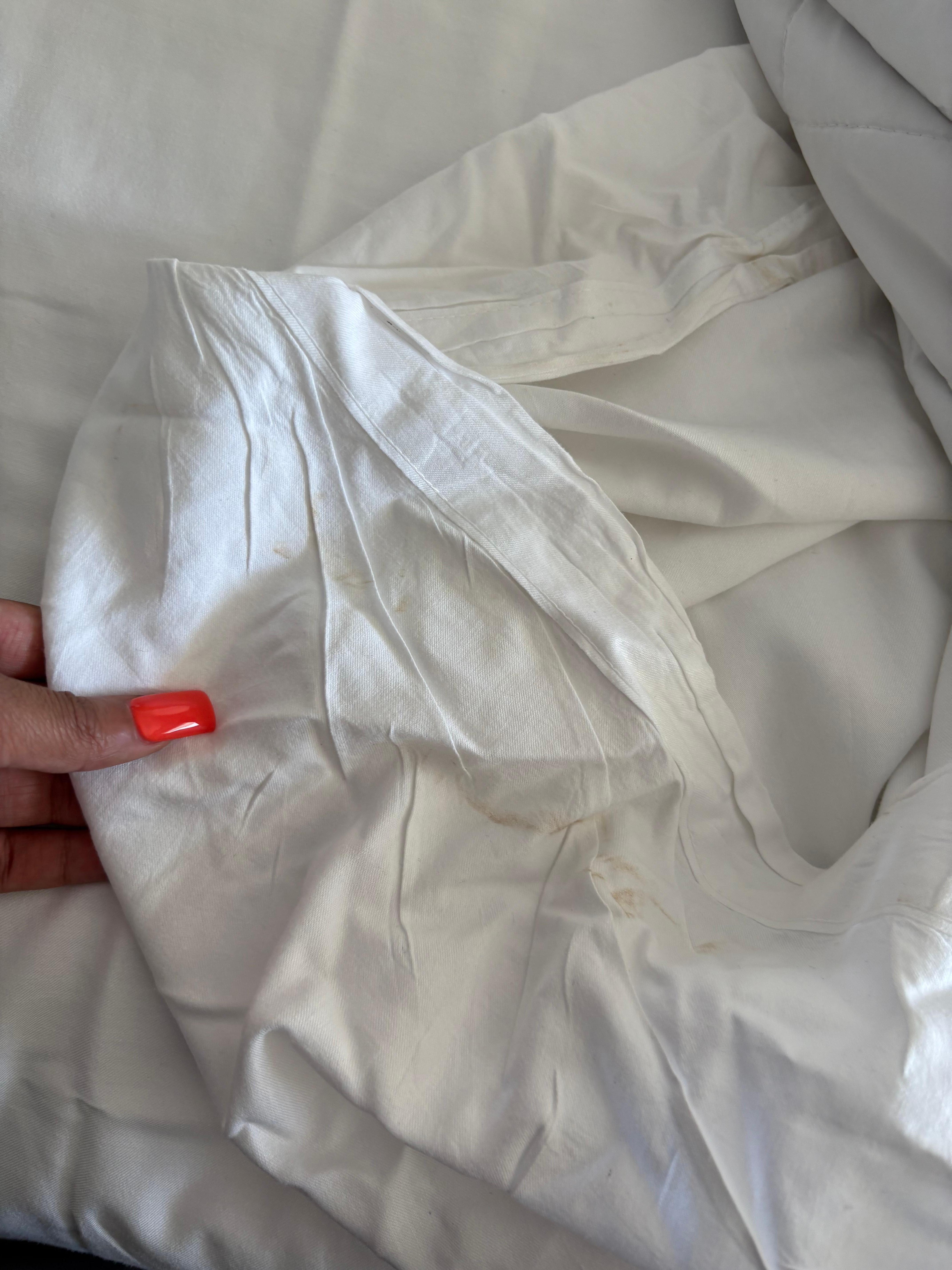 Dried blood stains … ewwww nasty 