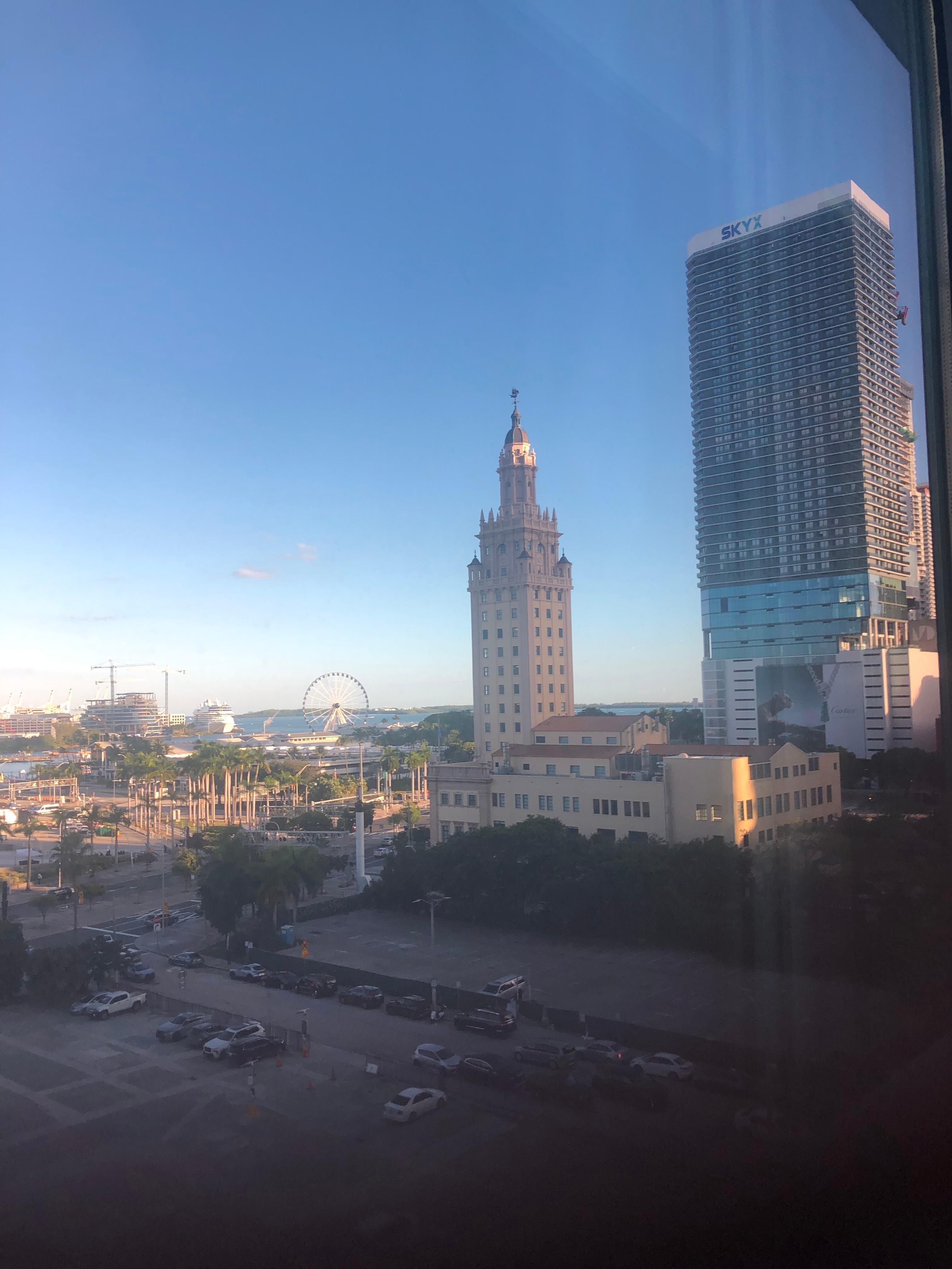 Views of Freedom Tower and Bayfront Park 