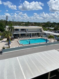 Pool view from kitchen window