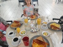 During breakfast at 830a