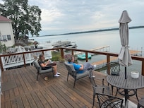 Relaxing on the deck