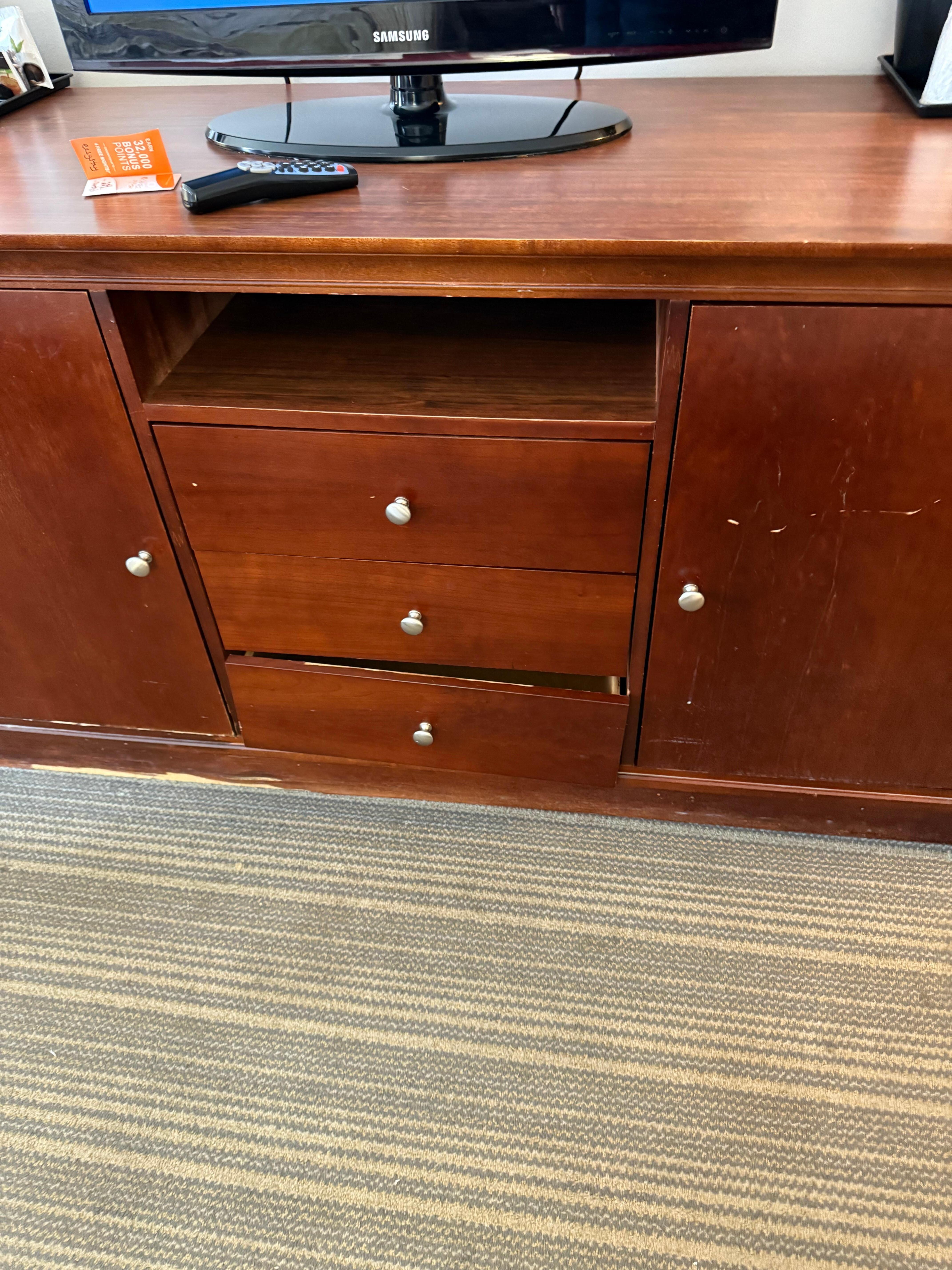 All the furniture broken 