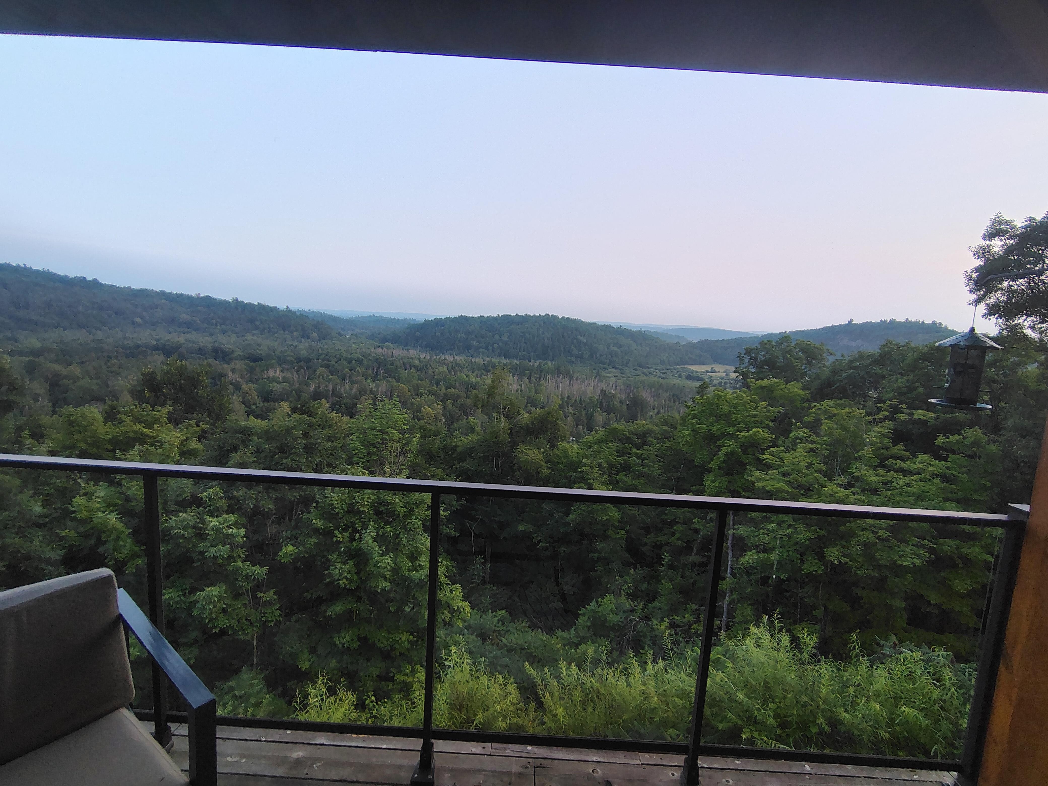 View from the patio couch on my private balcony.