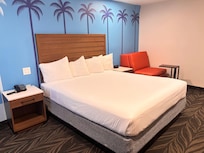 ベッドは柔らかめ