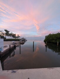 Dock by cottage