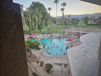 Pool area and golf course