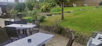 Beer garden behind pub