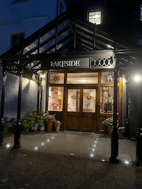 Entrance in the evening.