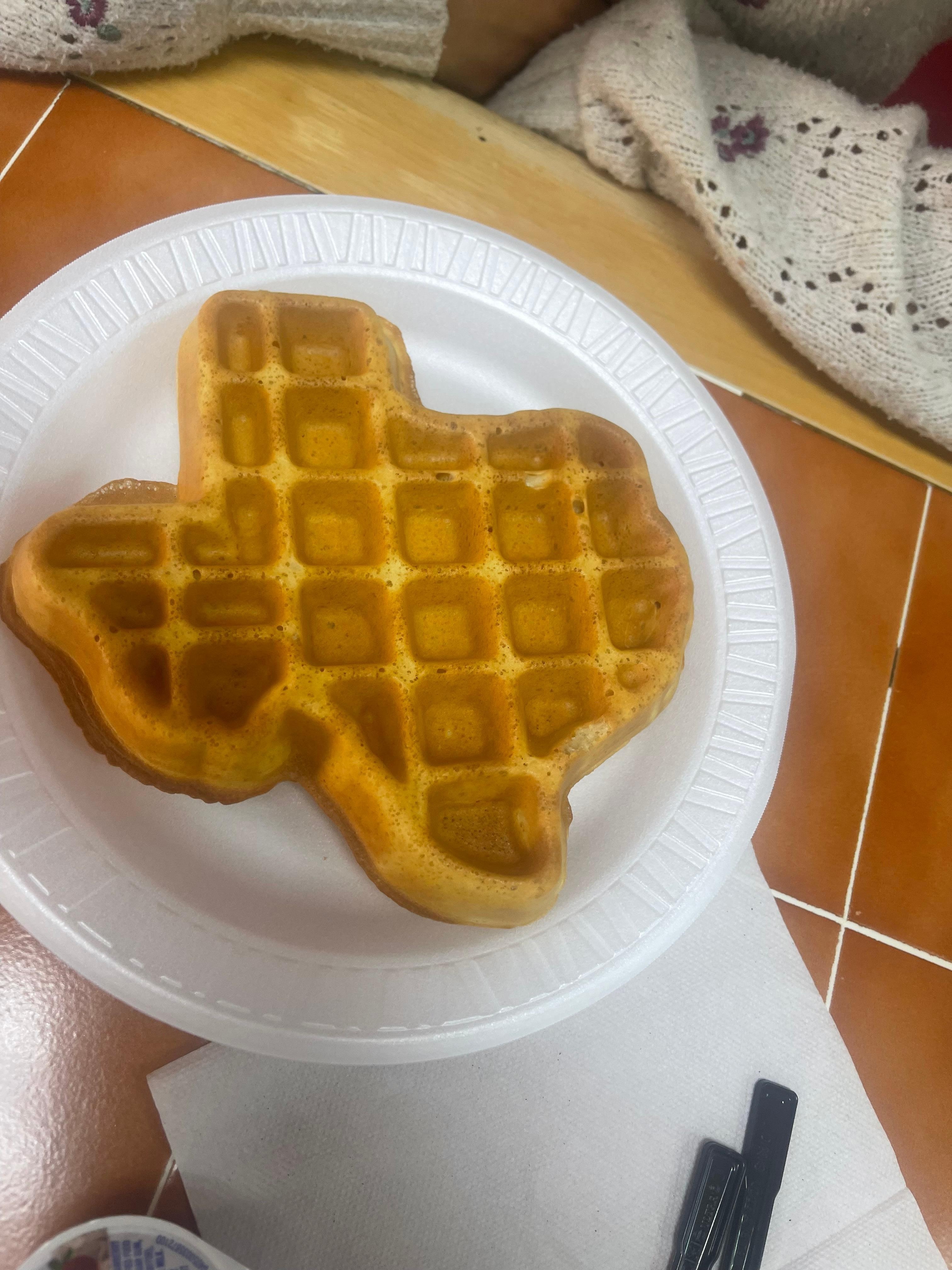 El wafle de el hotel súper 8