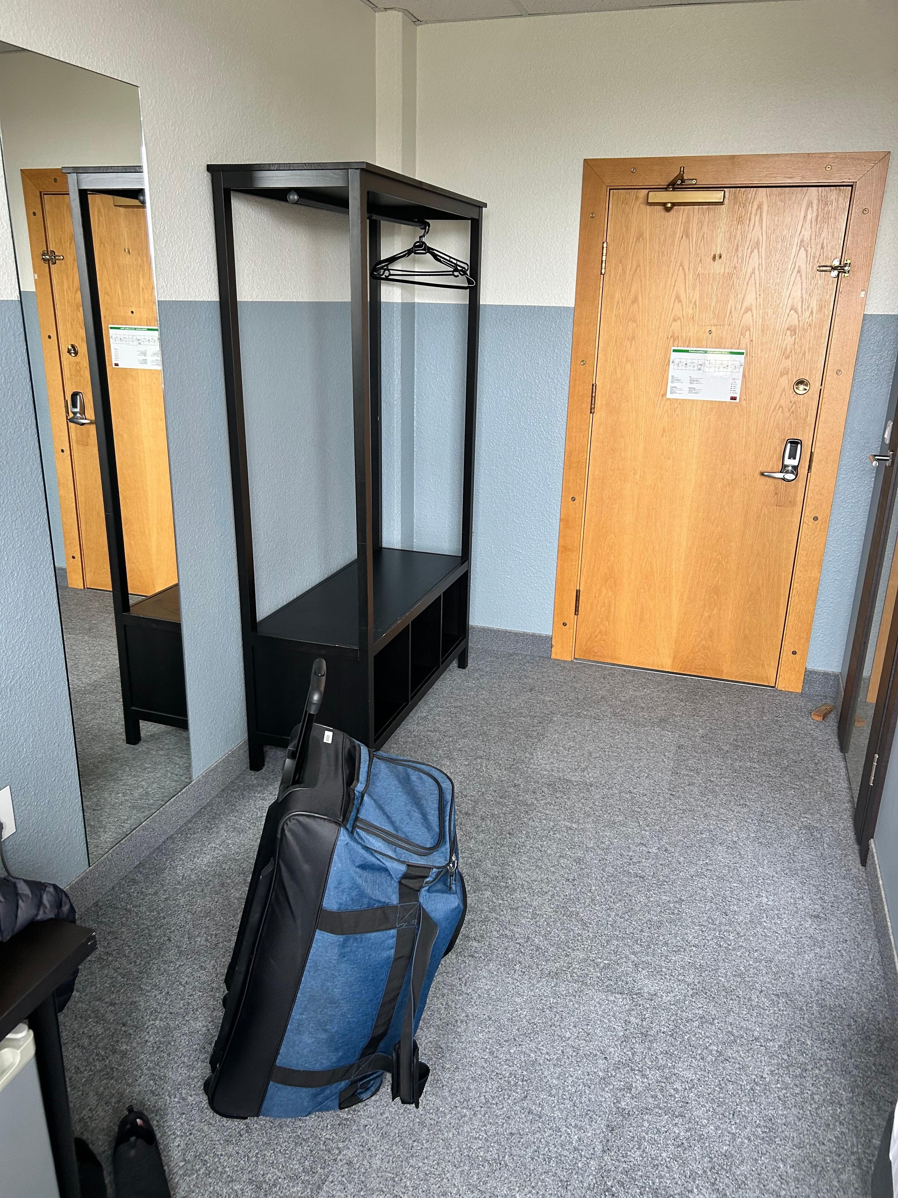 Looking at the closet space