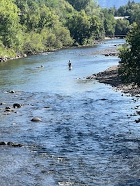 River walking trail was VERY close and beautiful!