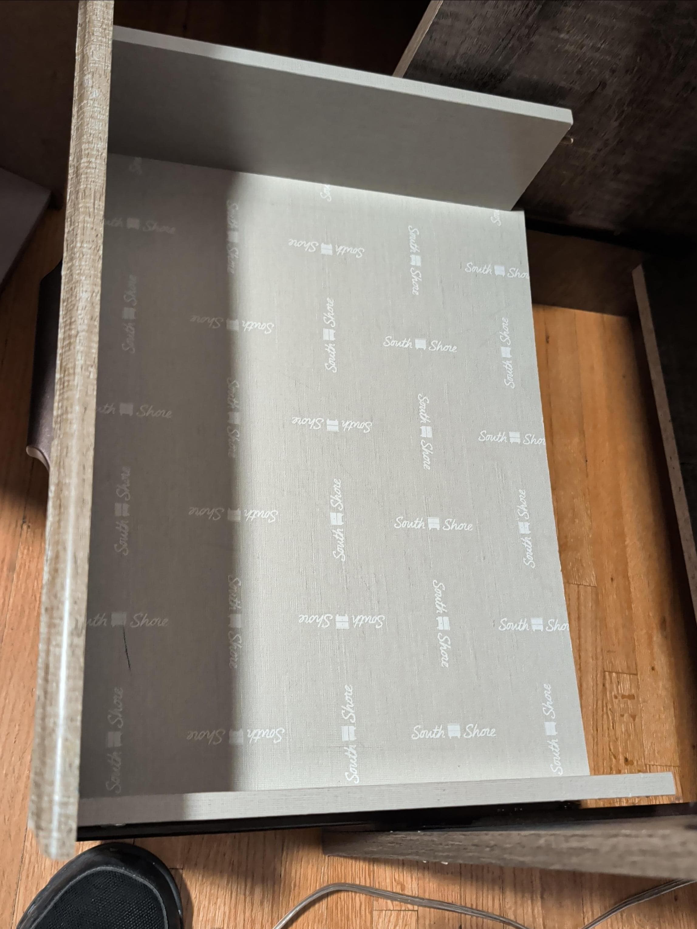 Dresser drawers missing back.