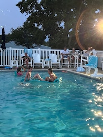 The family favorite was the big pool and so many pool floats to share
