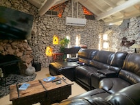 The main den hang out spot stocked with toys.