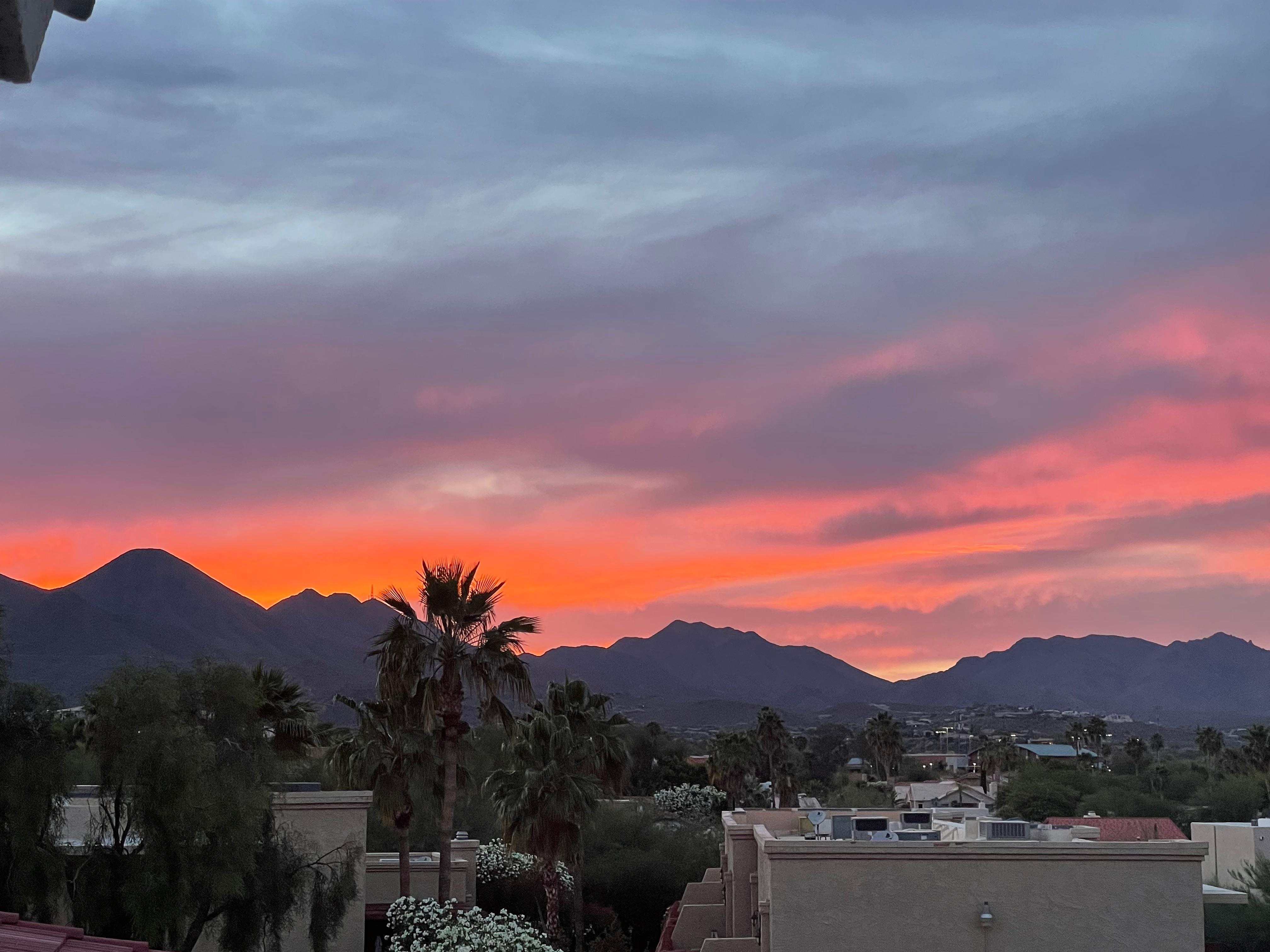 Sunset from the balcony.