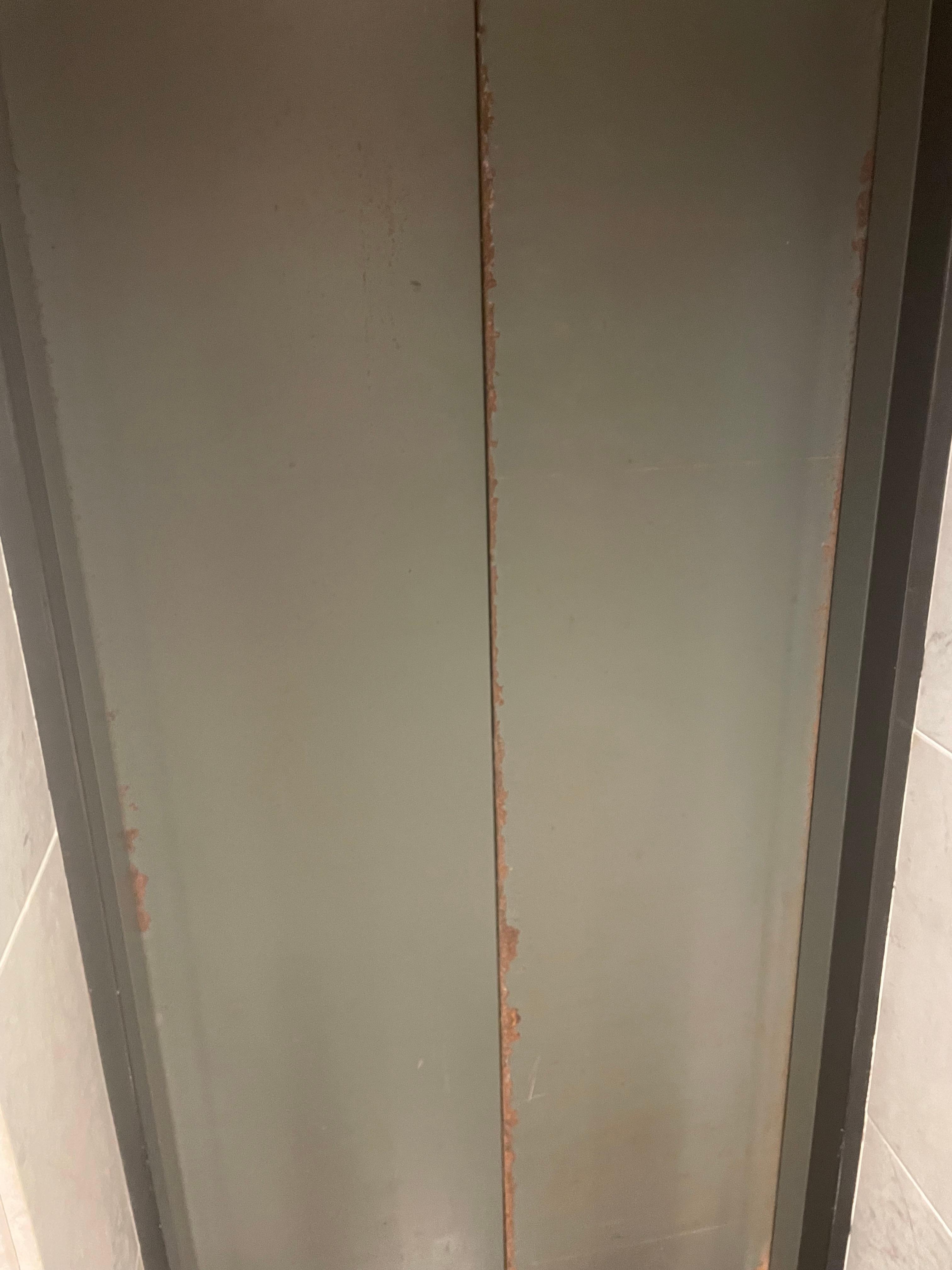 Rusty lift doors