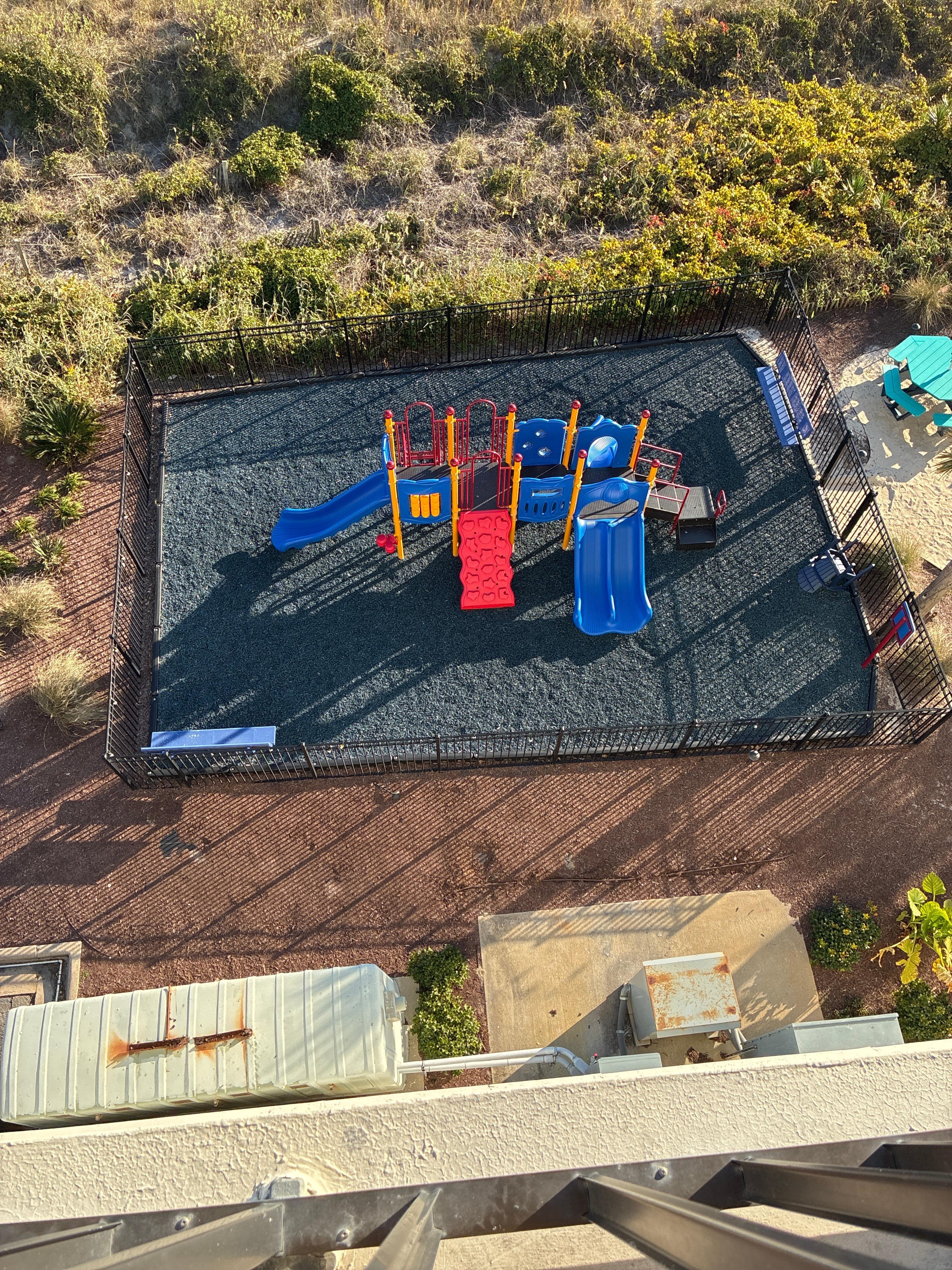 Fenced in playground 