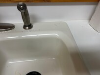 Zoom in to see the bugs from the sink drain that crawled all over the counters