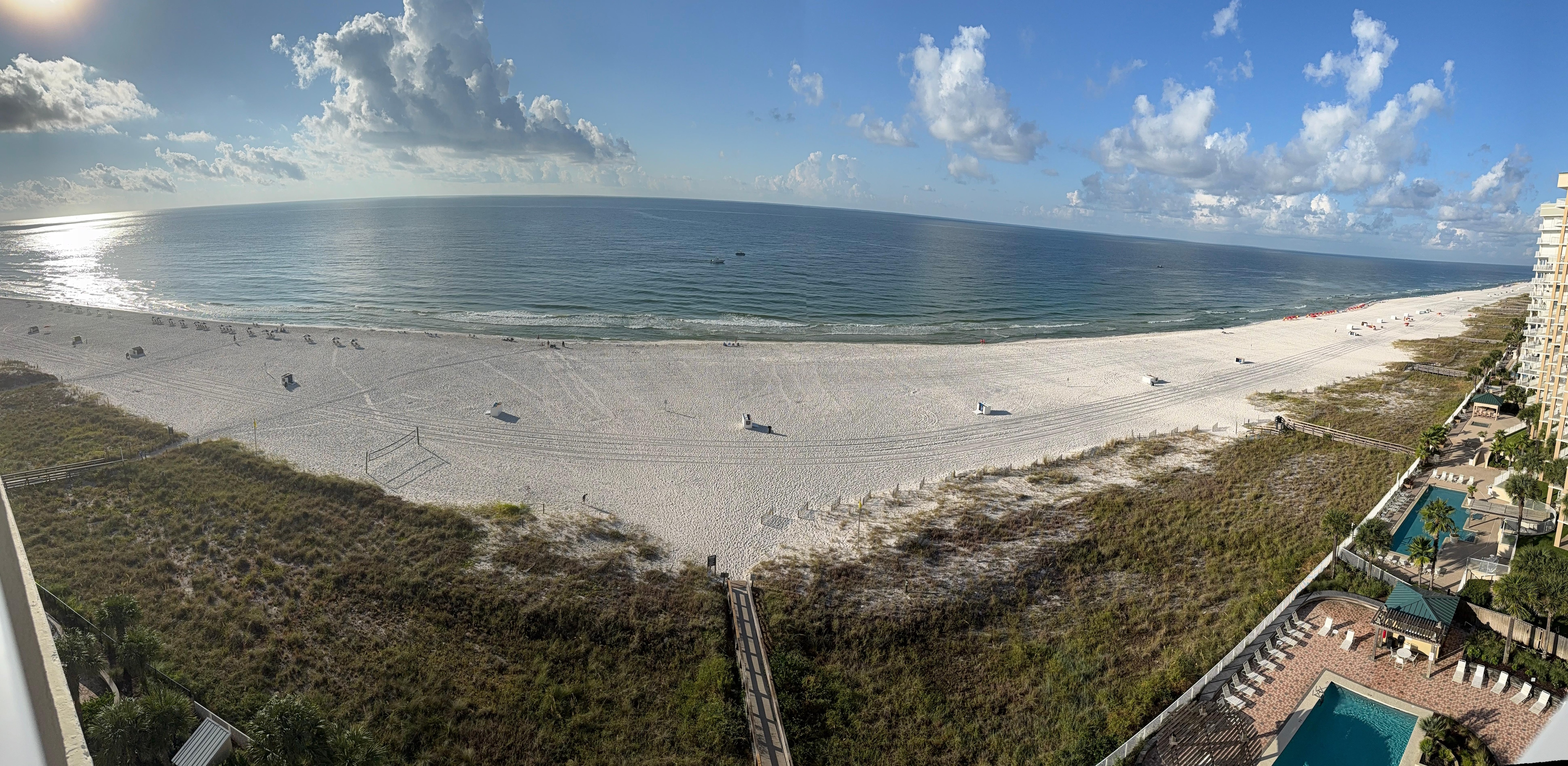 View from the balcony. 