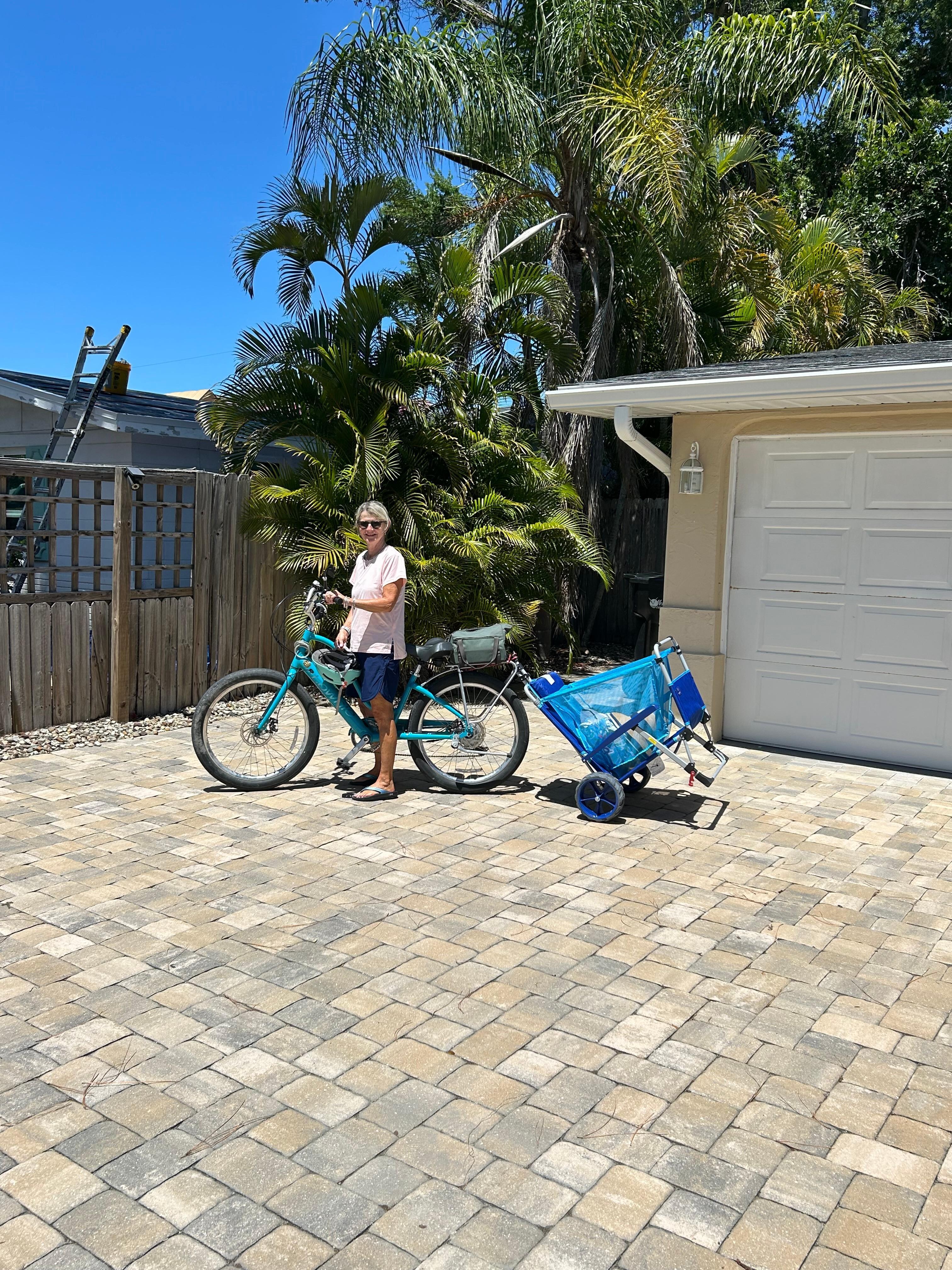Biking to the beach