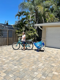 Biking to the beach