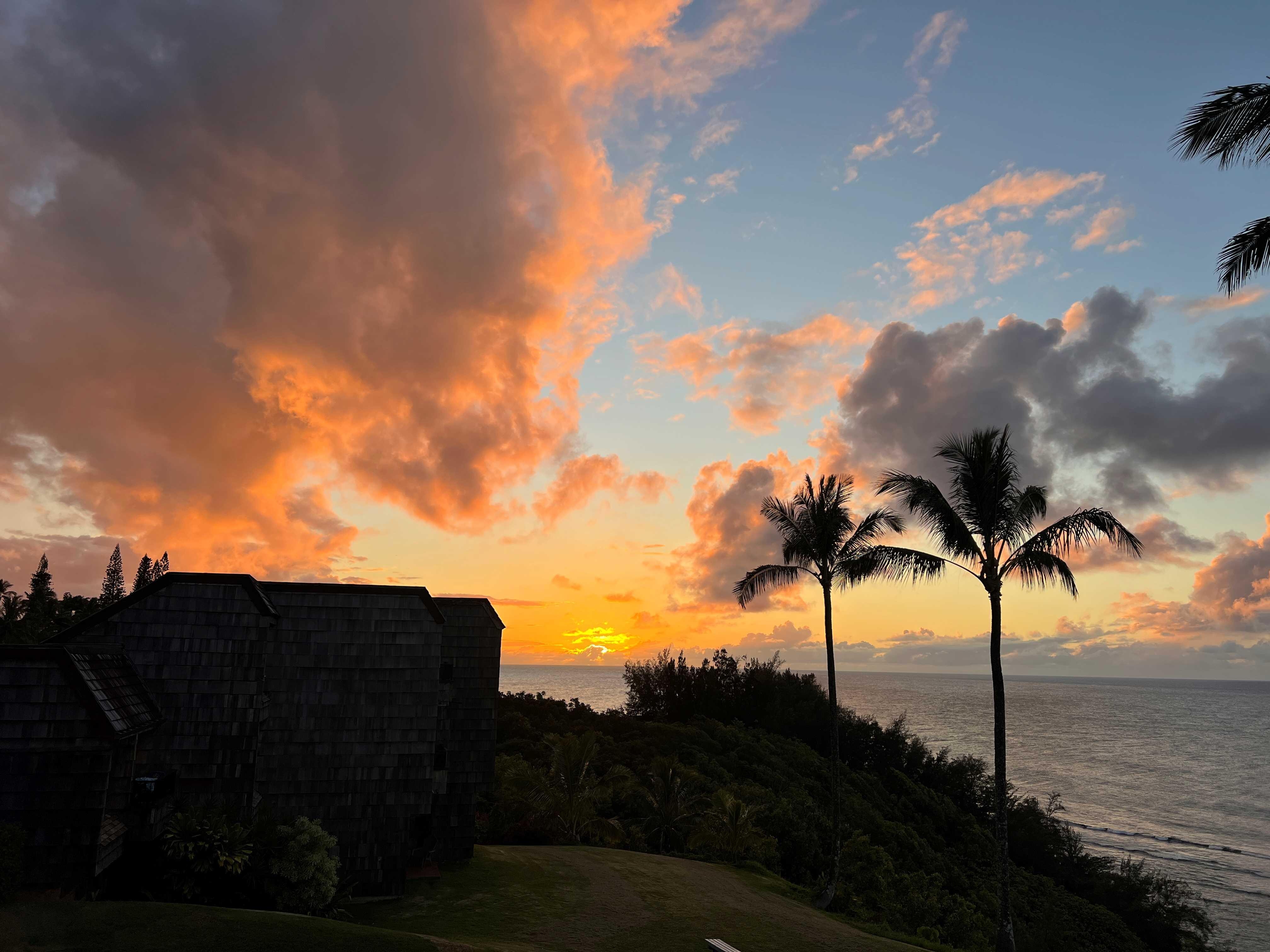sunset view from the grounds