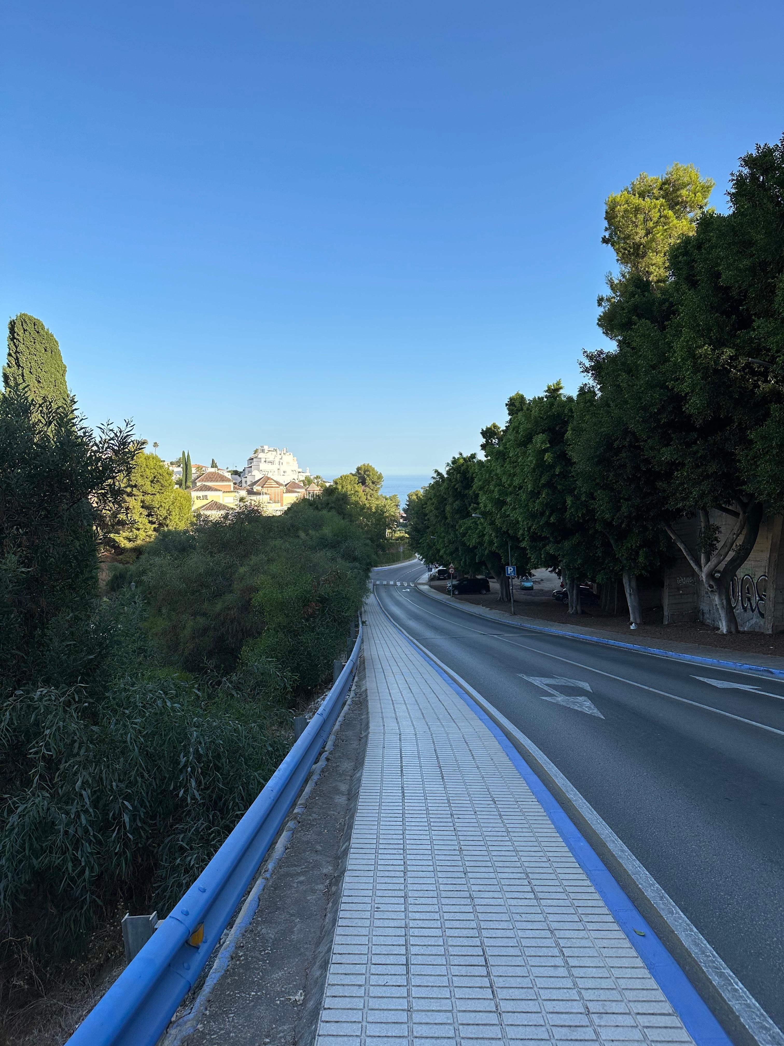 Road down to Burriana beach