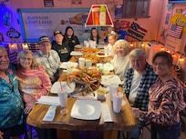 Family gathering at Kathi’s Krabshack owned by our nephew Tom Willitsl