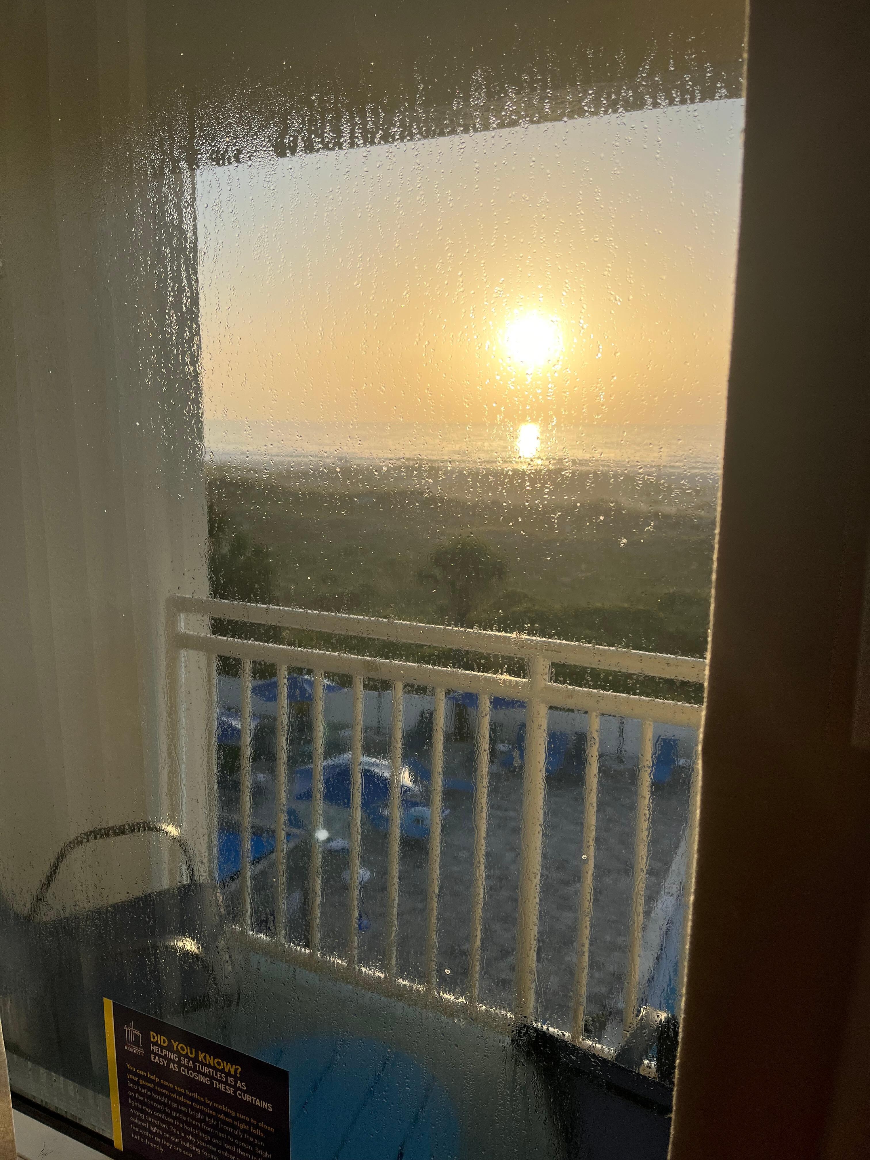 View from my room of sunrise