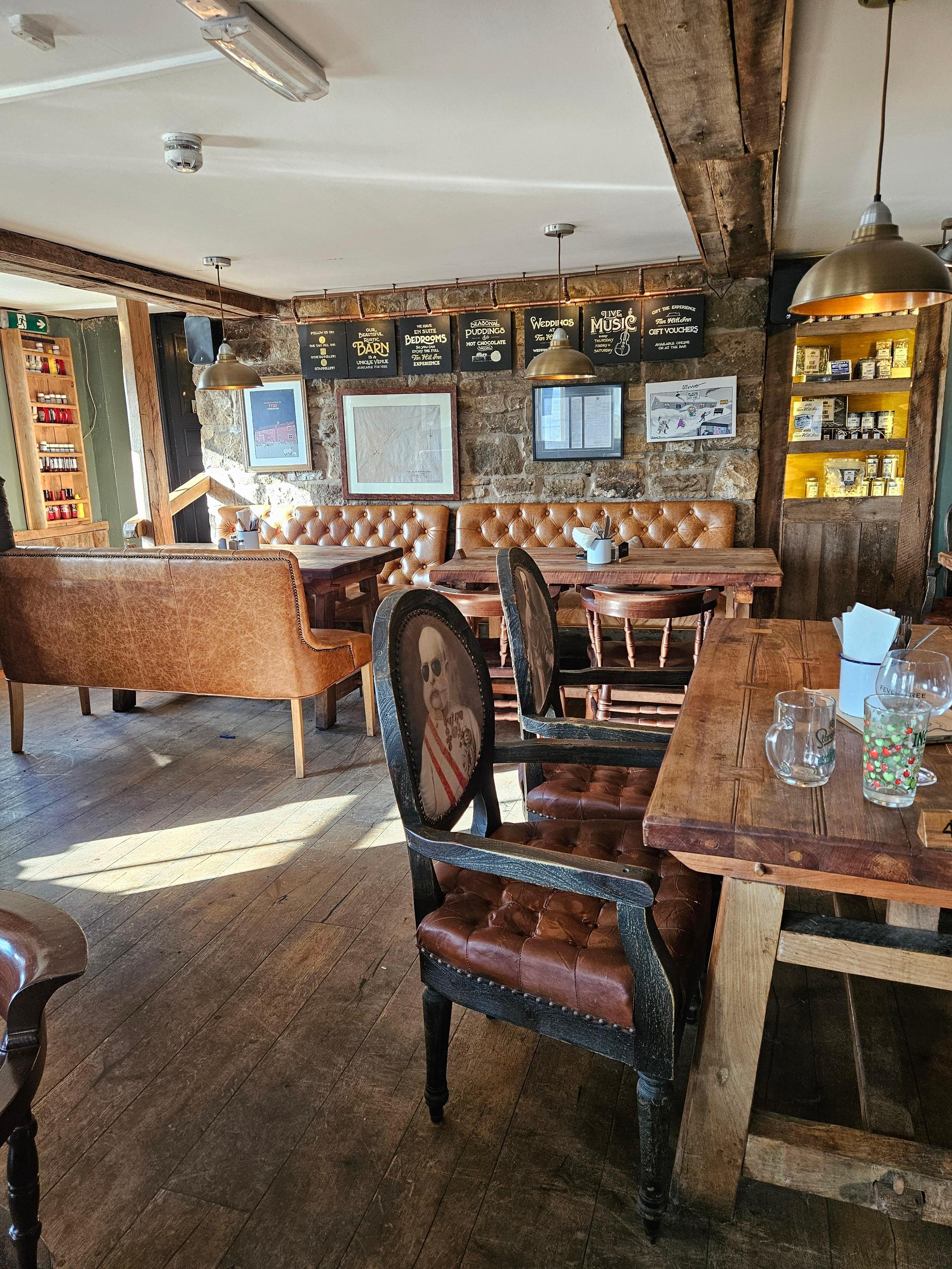 One of the bar seating areas